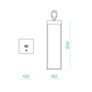 DIOGENE_L ΕΠΙΤΡΑΠΕΖΙΟ ΜΑΥΡΟ ΕΠΑΝΑΦ. LED 2,2W IP65 LOGICA – 2-MC42726