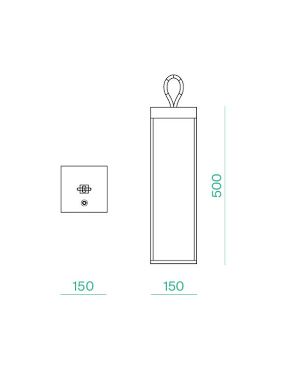 DIOGENE_L ΕΠΙΤΡΑΠΕΖΙΟ ΜΑΥΡΟ ΕΠΑΝΑΦ. LED 2,2W IP65 LOGICA – 2-MC42726