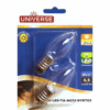 ΛΑΜΠΑ LED ΝΥΚΤΟΣ 0,5W E14 3000K 220-240V UNIVERSE X2ΤΕΜ – 2-U002103