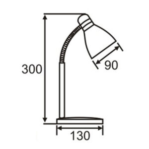 ΦΩΤΙΣΤΙΚΟ ΠΟΡΤΑΤΙΦ ΓΡΑΦΕΙΟΥ Ε27 MAX 40W 300x130mm ΑΛΟΥΜΙΝΙΟΥ ΜΠΛΕ UNIVERSE – 2-U002912