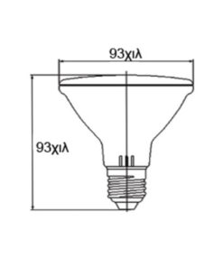 ΛΑΜΠΑ LED SMD PAR30 12W E27 3000K 220-240V 1050lm 38° IP65 UNIVERSE – 2-U003285