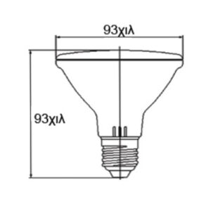 ΛΑΜΠΑ LED SMD PAR30 12W E27 3000K 220-240V 1050lm 38° IP65 UNIVERSE – 2-U003285