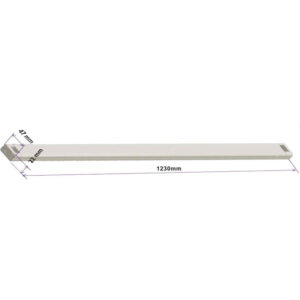 ΦΩΤΙΣΤΙΚΟ ΣΚΑΦΑΚΙ ΑΛΟΥΜΙΝΙΟΥ SLIM 123CM ΓΙΑ ΜΙΑ ‘H ΔΥΟ ΛΑΜΠΕΣ LED Τ8 18W UNIVERSE – 2-U003728