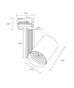 ΦΩΤΙΣΤΙΚΟ ΣΠΟΤ ΡΑΓΑΣ 20W 2700K 1800lm 38° ΛΕΥΚΟ ΜΕ 3Φ ΑΝΤΑΠΤΟΡΑ UNIVERSE – 2-U005463