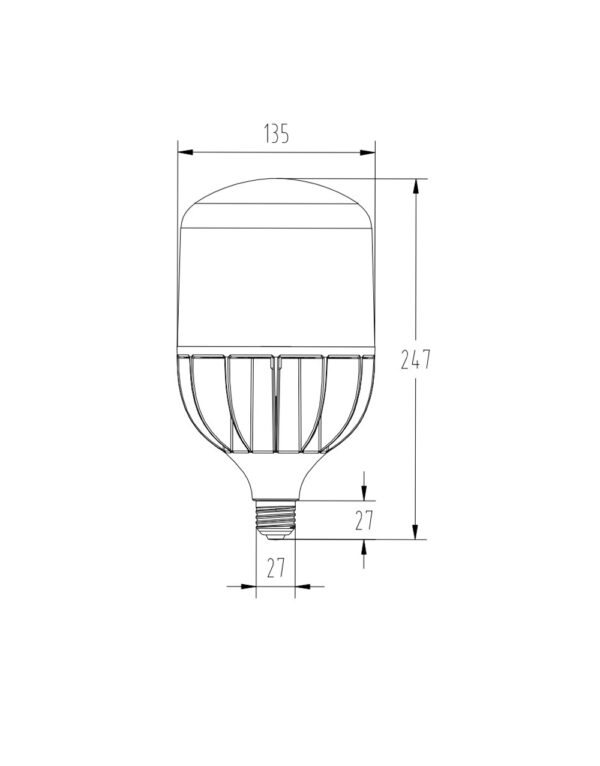 ΛΑΜΠΑ LED T6 45W E27 4000K 100-240V 4500lm 270° UNIVERSE – 2-U006040