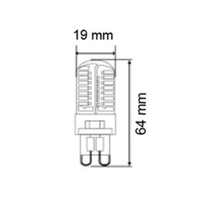 ΛΑΜΠA LED SMD G9 10W 3000K 220-240V 1000lm UNIVERSE – 2-U006422