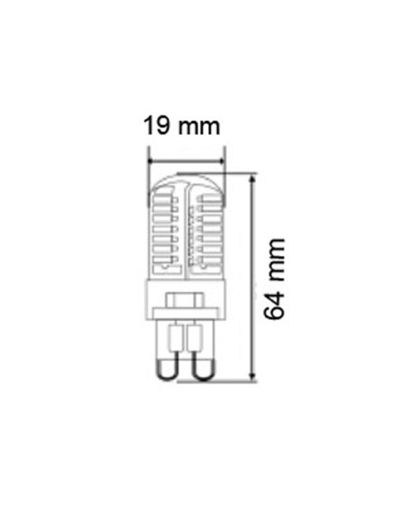 ΛΑΜΠA LED SMD G9 10W 3000K 220-240V 1000lm UNIVERSE – 2-U006422