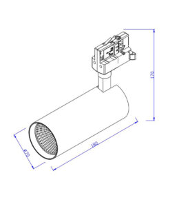 ΦΩΤΙΣΤΙΚΟ ΣΠΟΤ ΡΑΓΑΣ 20W 4000K 1800lm 38° ΛΕΥΚΟ ΜΕ 3Φ ΑΝΤΑΠΤΟΡΑ UNIVERSE – 2-U006514