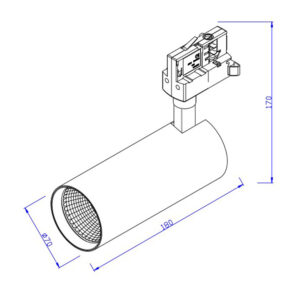 ΦΩΤΙΣΤΙΚΟ ΣΠΟΤ ΡΑΓΑΣ 20W 4000K 1800lm 38° ΛΕΥΚΟ ΜΕ 3Φ ΑΝΤΑΠΤΟΡΑ UNIVERSE – 2-U006514