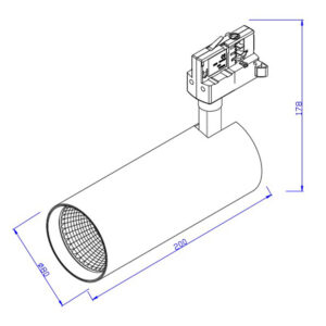 ΦΩΤΙΣΤΙΚΟ ΣΠΟΤ ΡΑΓΑΣ 30W 4000K 2700lm 38° ΛΕΥΚΟ ΜΕ 3Φ ΑΝΤΑΠΤΟΡΑ UNIVERSE – 2-U006538