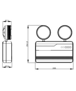 ΦΩΤΙΣΤΙΚΟ LED SMD 8W 6500K 230V ΔΙΠΛΗ ΚΕΦΑΛΗ ΕΠΑΝΑΦΟΡΤΙΖΟΜΕΝΟ ΜΕ ΜΠΑΤΑΡΙΑ Li-ion ΜΗ ΣΥΝΕΧΟΥΣ ΛΕΙΤΟΥΡΓΙΑΣ UNIVERSE – 2-U007504