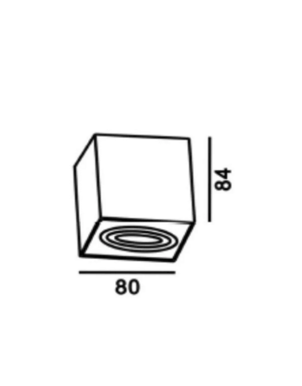 ΣΠΟΤ ΕΞΩΤΕΡΙΚΟ ΟΡΟΦΗΣ KINHTO 80x80mm 1xMR16/GU10 MAX50W ΑΛΟΥΜΙΝΙΟΥ ΛΕΥΚΟ UNIVERSE – 2-U007733