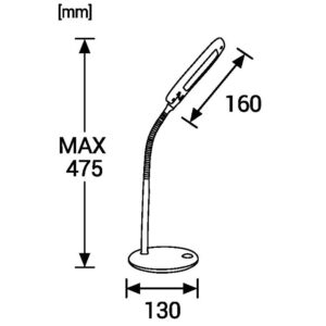 ΦΩΤΙΣΤΙΚΟ ΠΟΡΤΑΤΙΦ ΓΡΑΦΕΙΟΥ LED 5W 4000K 500lm 120° ΠΛΑΣΤΙΚΟ ΜΑΥΡΟ UNIVERSE – 2-U008617