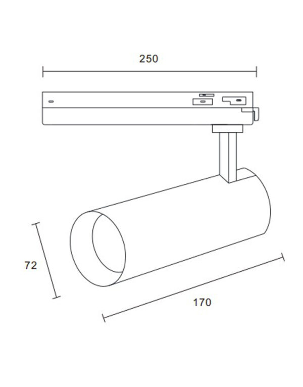 ΦΩΤΙΣΤΙΚΟ ΣΠΟΤ ΡΑΓΑΣ 30W CCT TUNABLE 3000/4000/6000K 2850lm 38° ΛΕΥΚΟ ΜΕ ΤΡΙΦΑΣΙΚΟ T-SHAPE DRIVER ΑΝΤΑΠΤΟΡΑ UNIVERSE – 2-U008624