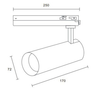 ΦΩΤΙΣΤΙΚΟ ΣΠΟΤ ΡΑΓΑΣ 30W CCT TUNABLE 3000/4000/6000K 2850lm 38° ΜΑΥΡΟ  ΜΕ ΤΡΙΦΑΣΙΚΟ T-SHAPE DRIVER ΑΝΤΑΠΤΟΡΑ UNIVERSE – 2-U008631