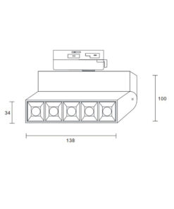 ΦΩΤΙΣΤΙΚΟ ΣΠΟΤ ΡΑΓΑΣ 10W 3000K 1000lm 45° ΜΑΥΡΟ ΜΕ ΤΡΙΦΑΣΙΚΟ ΑΝΤΑΠΤΟΡΑ UNIVERSE – 2-U008709