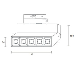 ΦΩΤΙΣΤΙΚΟ ΣΠΟΤ ΡΑΓΑΣ 10W 3000K 1000lm 45° ΜΑΥΡΟ ΜΕ ΤΡΙΦΑΣΙΚΟ ΑΝΤΑΠΤΟΡΑ UNIVERSE – 2-U008709