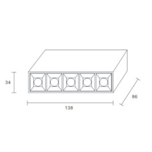 ΣΠΟΤ ΕΞΩΤΕΡΙΚΟ ΟΡΟΦΗΣ LED 140x37mm 10W 3000K 1000lm 45° AC220-240V ΜΑΥΡΟ ΜΕ ΜΑΥΡΟ ΑΝΑΚΛΑΣΤΗΡΑ UNIVERSE – 2-U008723