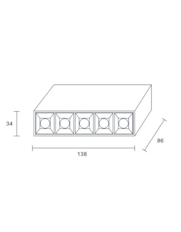 ΣΠΟΤ ΕΞΩΤΕΡΙΚΟ ΟΡΟΦΗΣ LED 140x37mm 10W 3000K 1000lm 45° AC220-240V ΜΑΥΡΟ ΜΕ ΜΑΥΡΟ ΑΝΑΚΛΑΣΤΗΡΑ UNIVERSE – 2-U008723