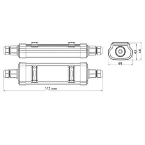 ΦΩΤΙΣΤΙΚΟ ΣΚΑΦΑΚΙ LED 22W 60CM 5000K 230V 2400LM PC ΣΤΕΓΑΝΟ ΙP65 UNIVERSE – 2-U009959