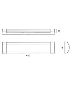 ΦΩΤΙΣΤΙΚΟ ΣΚΑΦΑΚΙ LED 18W 60CM 4000K 230V 1800LM PC UNIVERSE – 2-U009980