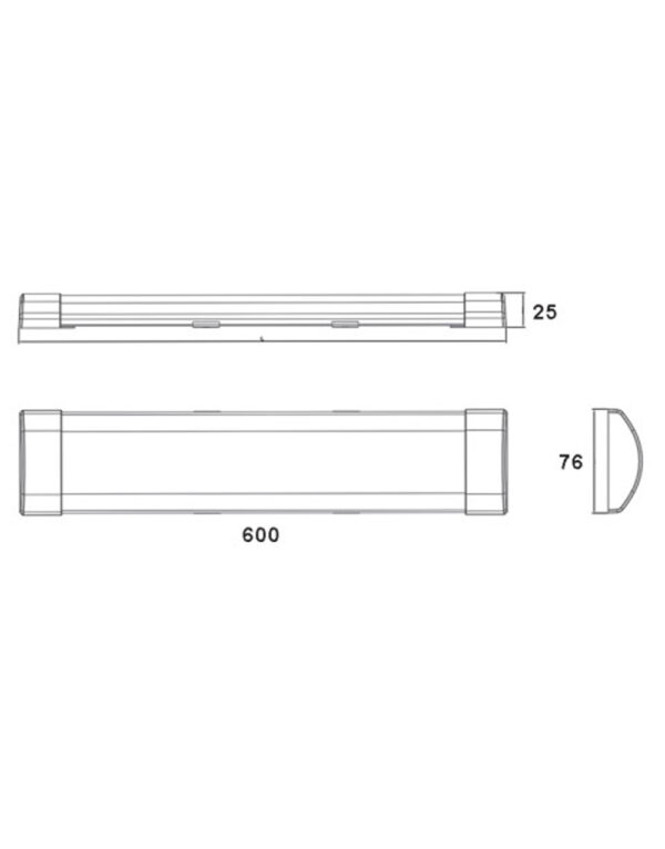 ΦΩΤΙΣΤΙΚΟ ΣΚΑΦΑΚΙ LED 18W 60CM 4000K 230V 1800LM PC UNIVERSE – 2-U009980