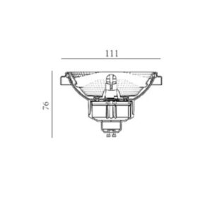 ΛΑΜΠΑ LED SMD ES111 GU10 12W 3000K 220-240V  1000lm  24° DIMMABLE UNIVERSE – 2-U010009