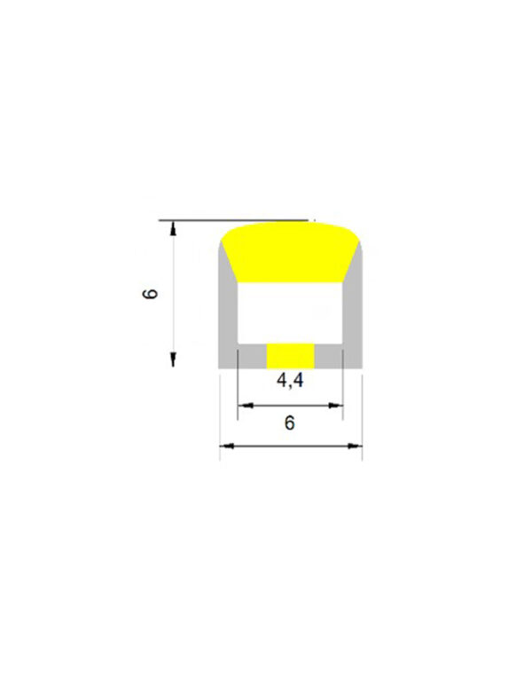 MINI CUBE NEON FLEX LED TAINIA 10W 3000K 24V 700lm 220° IP65 DIMMABLE 5M UNIVERSE – 2-U011402