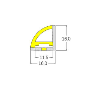 CORNER NEON FLEX LED TAINIA 11W 3000K 24V 1000lm 220° IP65 DIMMABLE 5M UNIVERSE – 2-U011471