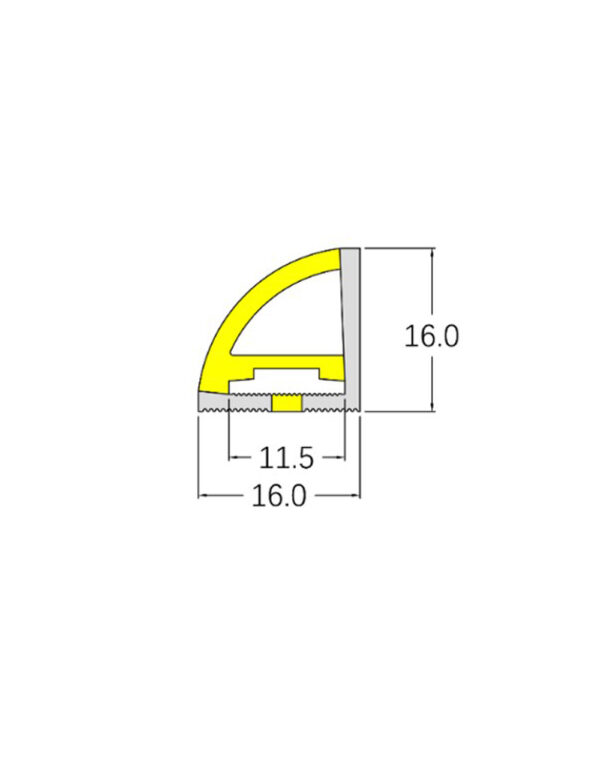 CORNER NEON FLEX LED TAINIA 11W 3000K 24V 1000lm 220° IP65 DIMMABLE 5M UNIVERSE – 2-U011471