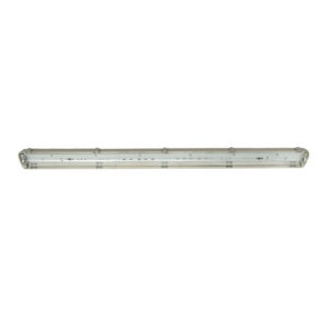 ΦΩΤΙΣΤΙΚΟ ΣΚΑΦΑΚΙ PC ΣΤΕΓΑΝΟ ΙΡ65 120CM ΓΙΑ ΛΑΜΠΕΣ LED Τ8 2X18W UNIVERSE – 2-U011600