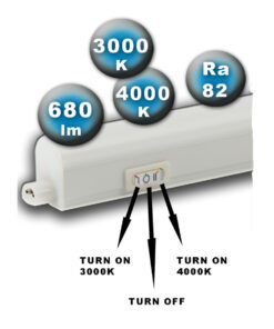 ΦΩΤΙΣΤΙΚΟ LED Τ5 8W 57CM CCT TUNABLE 3000/4000K 230V 720ml ΜΕ ΚΑΛΩΔΙΟ 1Μ ΚΑΙ ΔΙΑΚΟΠΤΗ UNIVERSE – 2-U011648