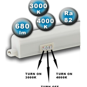 ΦΩΤΙΣΤΙΚΟ LED Τ5 8W 57CM CCT TUNABLE 3000/4000K 230V 720ml ΜΕ ΚΑΛΩΔΙΟ 1Μ ΚΑΙ ΔΙΑΚΟΠΤΗ UNIVERSE – 2-U011648
