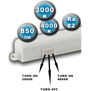 ΦΩΤΙΣΤΙΚΟ LED Τ5 10W 87CM CCT TUNABLE 3000/4000K 230V 900ml ΜΕ ΚΑΛΩΔΙΟ 1Μ ΚΑΙ ΔΙΑΚΟΠΤΗ UNIVERSE – 2-U011655