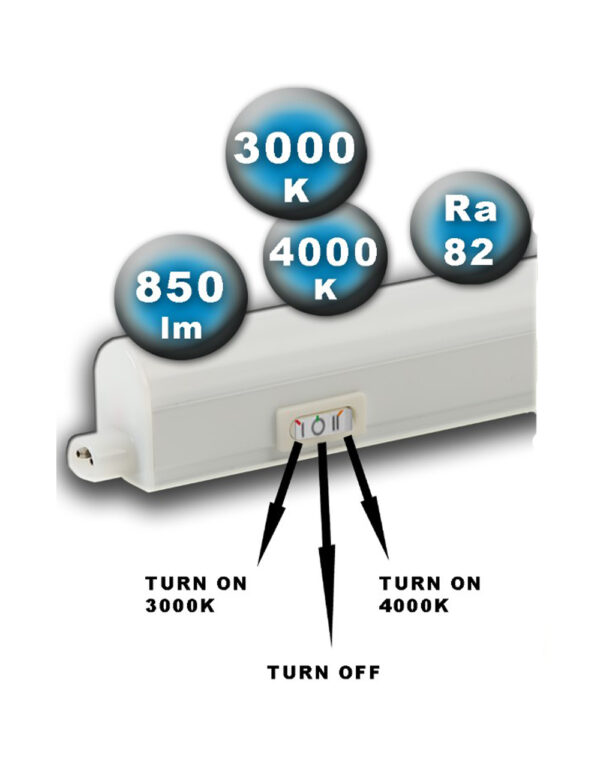 ΦΩΤΙΣΤΙΚΟ LED Τ5 10W 87CM CCT TUNABLE 3000/4000K 230V 900ml ΜΕ ΚΑΛΩΔΙΟ 1Μ ΚΑΙ ΔΙΑΚΟΠΤΗ UNIVERSE – 2-U011655