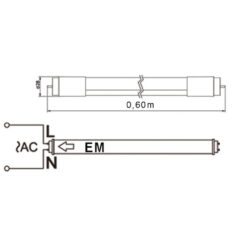 ΛΑΜΠΑ LED SMD T8 G13 10W 60cm 4000K (ΜΟΝΗΣ ΤΡΟΦΟΔΟΣΙΑΣ) 175-265V 950lm 330° UNIVERSE – 2-U011679