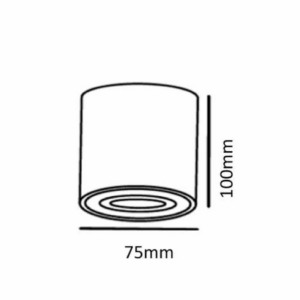 ΣΠΟΤ ΕΞΩΤΕΡΙΚΟ ΒΑΘΥ ΟΡΟΦΗΣ Φ75mm Η100mm 1xMR16/GU10 MAX50W ΑΛΟΥΜΙΝΙΟΥ ΜΑΥΡΟ UNIVERSE – 2-U011785