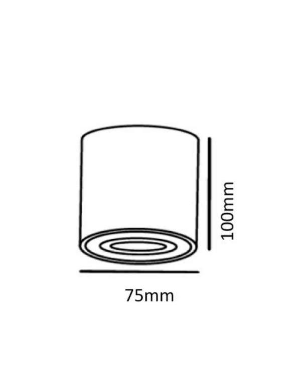 ΣΠΟΤ ΕΞΩΤΕΡΙΚΟ ΒΑΘΥ ΟΡΟΦΗΣ Φ75mm Η100mm 1xMR16/GU10 MAX50W ΑΛΟΥΜΙΝΙΟΥ ΜΑΥΡΟ UNIVERSE – 2-U011785