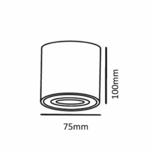 ΣΠΟΤ ΕΞΩΤΕΡΙΚΟ ΒΑΘΥ ΟΡΟΦΗΣ Φ75mm Η100mm 1xMR16/GU10 MAX50W ΑΛΟΥΜΙΝΙΟΥ ΛΕΥΚΟ UNIVERSE – 2-U011792