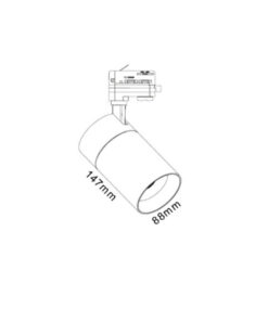 ΦΩΤΙΣΤΙΚΟ ΣΠΟΤ ΡΑΓΑΣ 3Φ 30W CCT TUNΕABLE 3000/4000/5000K 2850lm 36° ΛΕΥΚΟ DIMMABLE TRIAC UNIVERSE – 2-U011891