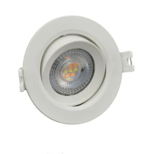 ΣΠΟΤ LED  ΧΩΝΕΥΤΟ Φ95 Η52mm 7W CCT TUNABLE 3000/4000/6000K 600lm 38° 220-240V ΠΛΑΣΤΙΚΟ ΛΕΥΚΟ UNIVERSE – 2-U011938