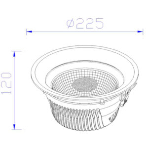 ΦΩΤΙΣΤΙΚΟ ΧΩΝΕΥΤΟ COB LED ΧΩΡΙΣ DRIVER Φ225 50W 4000K 4650lm 45° AC220-240V ΑΛΟΥΜΙΝΙΟΥ ΛΕΥΚΟ PROFESSIONAL UNIVERSE – 2-U012553