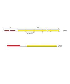 COB LED TAINIA 7W (392led/m-5mm) 4000K 24V 750lm 140° IP44 DIMMABLE 5M UNIVERSE – 2-U012782