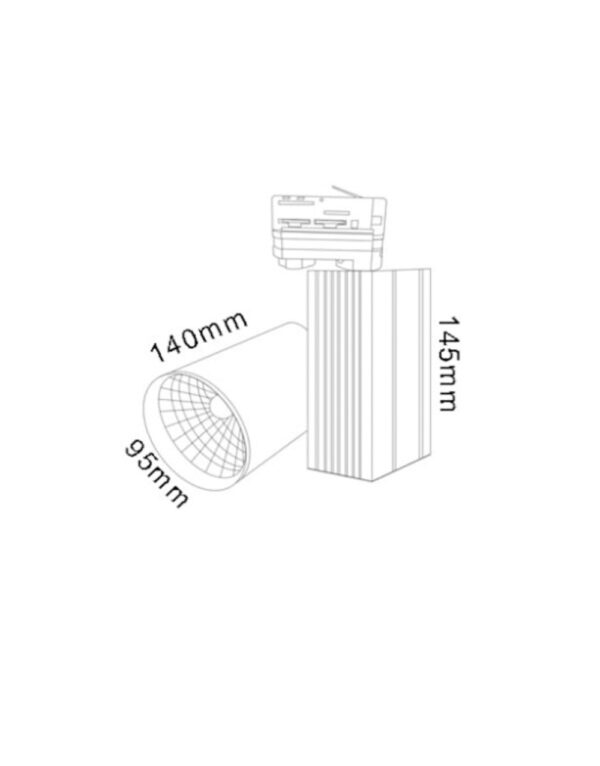 ΦΩΤΙΣΤΙΚΟ ΣΠΟΤ ΡΑΓΑΣ 3Φ 30W CCT TUNΕABLE 2700/4000/6000K 2850lm 36° ΛΕΥΚΟ UNIVERSE – 2-U013079