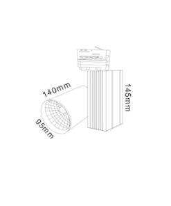ΦΩΤΙΣΤΙΚΟ ΣΠΟΤ ΡΑΓΑΣ 3Φ 30W CCT TUNΕABLE 2700/4000/6000K 2850lm 36° ΜΑΥΡΟ UNIVERSE – 2-U013086