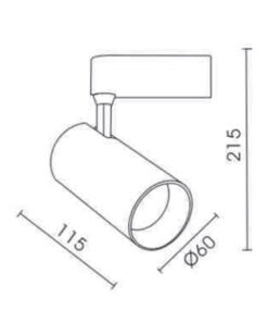 ΦΩΤΙΣΤΙΚΟ ΣΠΟΤ ΡΑΓΑΣ 1ΦΑΣΙΚΗΣ LED COB 20W CCT TUNΕABLE 3000/4000/6000K 1900lm 36° ΜΑΥΡΟ UNIVERSE – 2-U013307