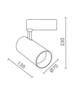 ΦΩΤΙΣΤΙΚΟ ΣΠΟΤ ΡΑΓΑΣ 1ΦΑΣΙΚΗΣ LED COB 30W CCT TUNΕABLE 3000/4000/6000K 2800lm 36° ΜΑΥΡΟ UNIVERSE – 2-U013321