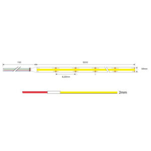COB LED TAINIA 14W (576led/m-10mm) RGB 24V …lm 140° IP44 DIMMABLE 5M UNIVERSE – 2-U013567