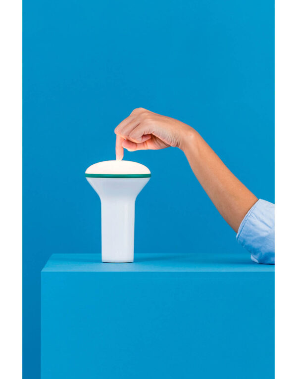BUDDY PORTABLE LAMP WHITE Y DARK GREEN 3W – 1-FR20210