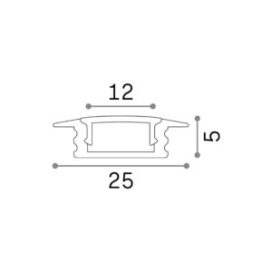 SLOT REC TRIM D25xD5 2000 mm WH – 1-ID203102
